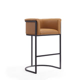 Cosmopolitan Barstool in Camel and Black BS015-CL Manhattan Comfort