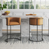 Cosmopolitan Barstool in Camel and Black BS015-CL Manhattan Comfort