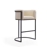 Cosmopolitan Barstool in Cream and Black BS015-CR Manhattan Comfort