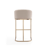 Louvre Barstool in Cream and Titanium Gold BS016-CR Manhattan Comfort