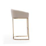 Louvre Barstool in Cream and Titanium Gold BS016-CR Manhattan Comfort