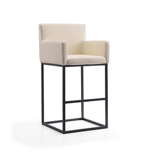 Ambassador Barstool in Cream and Black BS017-CR Manhattan Comfort