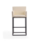 Ambassador Barstool in Cream and Black BS017-CR Manhattan Comfort