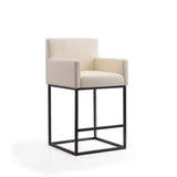 Ambassador Barstool in Cream and Black BS017-CR Manhattan Comfort