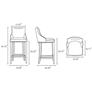 Shubert Barstool in Tan BS019-TN Manhattan Comfort