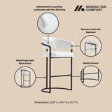 Augusta Barstool in White BS021-WH Manhattan Comfort