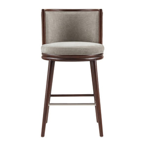 Manhattan Comfort Evalyn Textured Chenille Barstool With Sturdy Beech Wood Frame For Stylish Home Decor Upgrade Dove Beech Wood Bs024-do