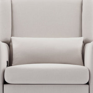 English Elm 29.5'' Linen Wingback Glider Recliner with Swivel Base for Nursery or Living Room BS701P337844A