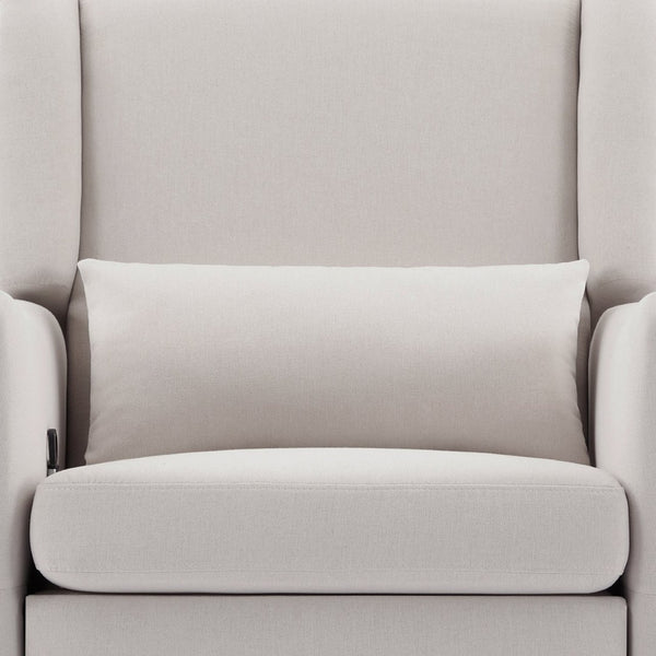 English Elm 29.5'' Linen Wingback Glider Recliner with Swivel Base for Nursery or Living Room BS701P337844A