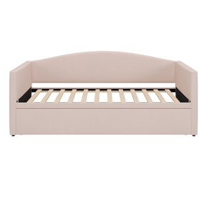 English Elm Twin Velvet Daybed with Pop up Trundle Expands to King for Guest Rooms and Studios Pink - A BS701P380137P