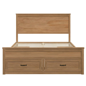 English Elm Modern Queen Platform Bed Solid Pine Frame with Six Built-in Storage Drawers Seadrift BS701P422883S