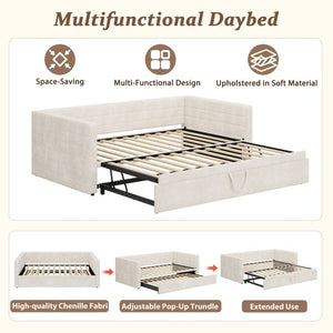 English Elm Modern Queen Platform Bed Solid Pine Frame with Six Built-in Storage Drawers Beige BS701P456668C