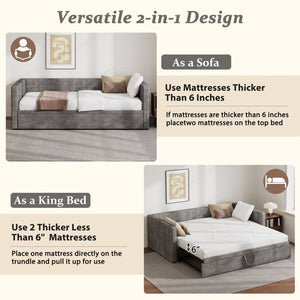 English Elm Modern Queen Platform Bed Solid Pine Frame with Six Built-in Storage Drawers Gray BS701P456668E