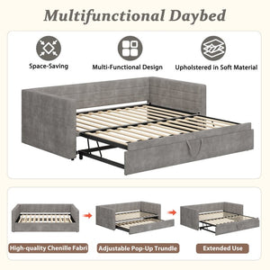 English Elm Modern Queen Platform Bed Solid Pine Frame with Six Built-in Storage Drawers Gray BS701P456668E