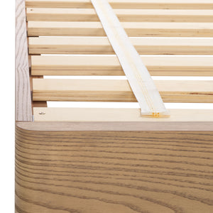 Safavieh Decarla Wood Bed Frame - Sustainable Style Meets Timeless Charm In A Robust And Elegant Design Natural Wood Bsc2001a-k-3bx