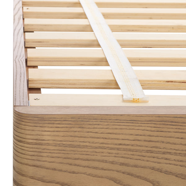 Safavieh Decarla Wood Bed Frame - Sustainable Style Meets Timeless Charm In A Robust And Elegant Design Natural Wood Bsc2001a-k-3bx