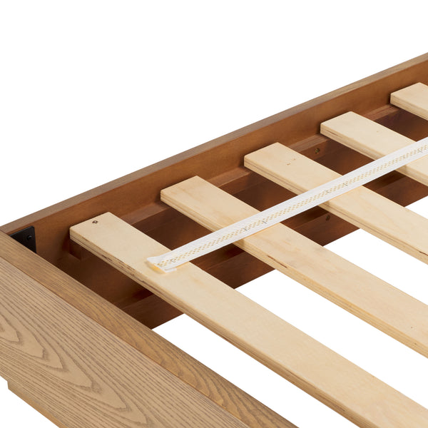 Safavieh Decarla Wood Bed Frame - Sustainable Style Meets Timeless Charm In A Robust And Elegant Design Natural Wood Bsc2001a-q-3bx