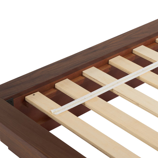 Safavieh Celesia Wood Bed Frame - Elegant Walnut Design For Ultimate Comfort And Timeless Bedroom Style Walnut Wood Bsc2002b-k-3bx