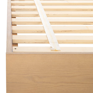 Safavieh Bernadina Wood Bed Frame - Elegant Rustic Design For Ultimate Comfort And Style In Your Bedroom Retreat Natural Wood Bsc2003a-q-3bx