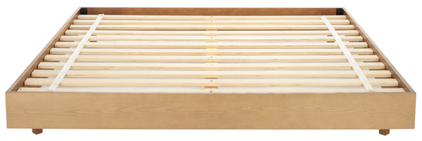 Safavieh Bernadina Wood Bed Frame - Elegant Rustic Design For Ultimate Comfort And Style In Your Bedroom Retreat Natural Wood Bsc2003a-q-3bx