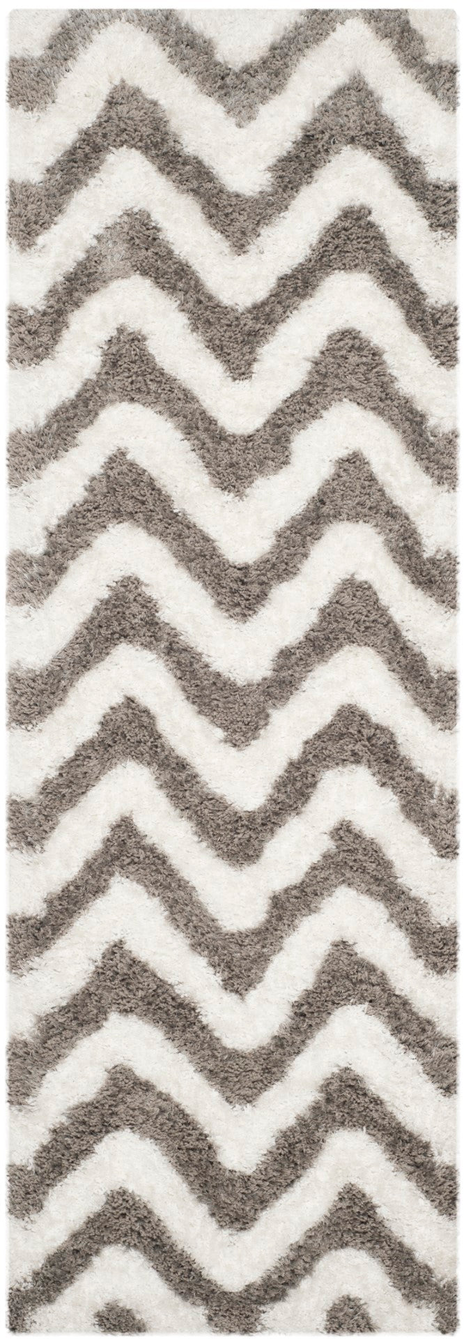 Safavieh Barcelona Shag 320 Hand Tufted  Rug Ivory / Silver BSG320A-2