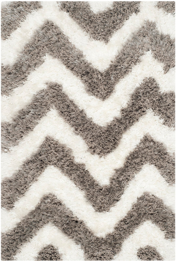 Safavieh Barcelona Shag 320 Hand Tufted  Rug Ivory / Silver BSG320A-2