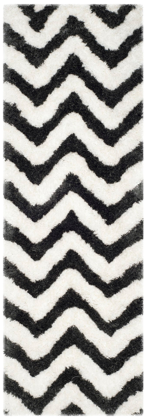 Safavieh Barcelona Shag 320 Hand Tufted  Rug Graphite / Ivory BSG320D-2