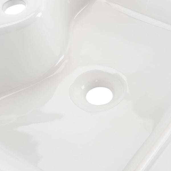 Safavieh FEN Porcelain Ceramic Vessel Sink - Modern 19-Inch Rectangular Design for Elegant Bathrooms & Vanities BSK5400A
