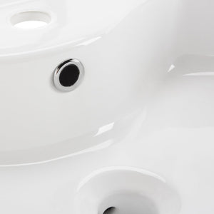 Safavieh BROOK Porcelain Vessel Sink - Elegant 20" Oval Design with Overflow Drain for Modern Bathrooms BSK5401A