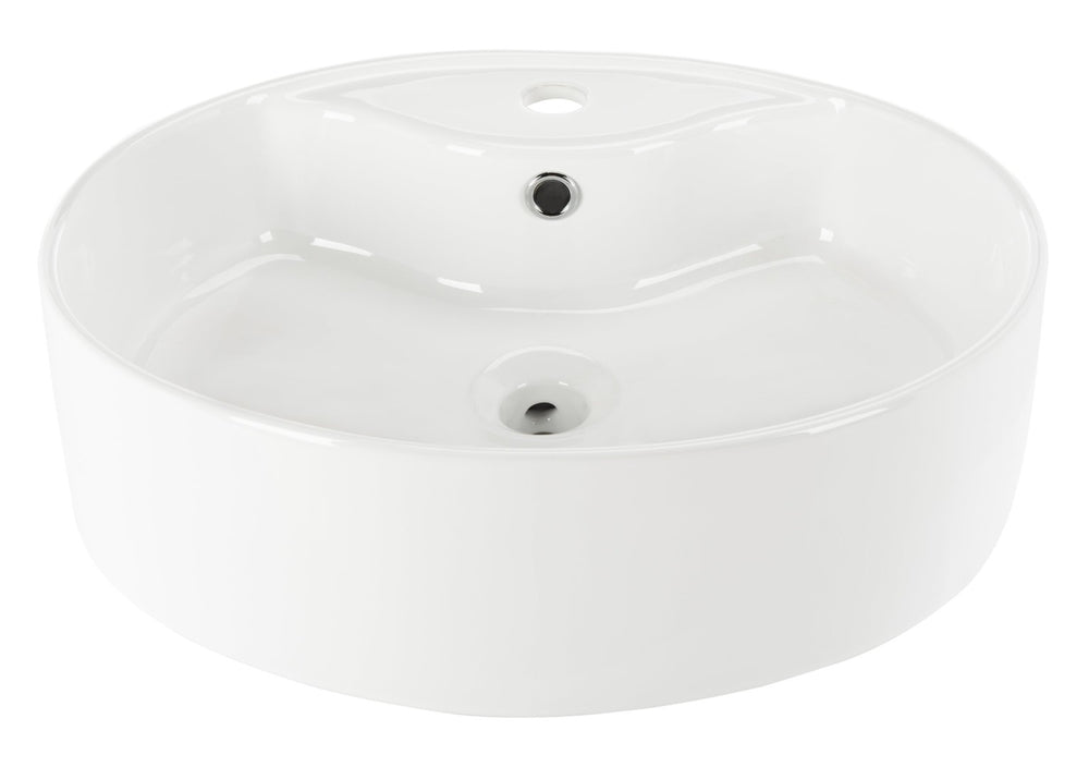 Safavieh BROOK Porcelain Vessel Sink - Elegant 20" Oval Design with Overflow Drain for Modern Bathrooms BSK5401A