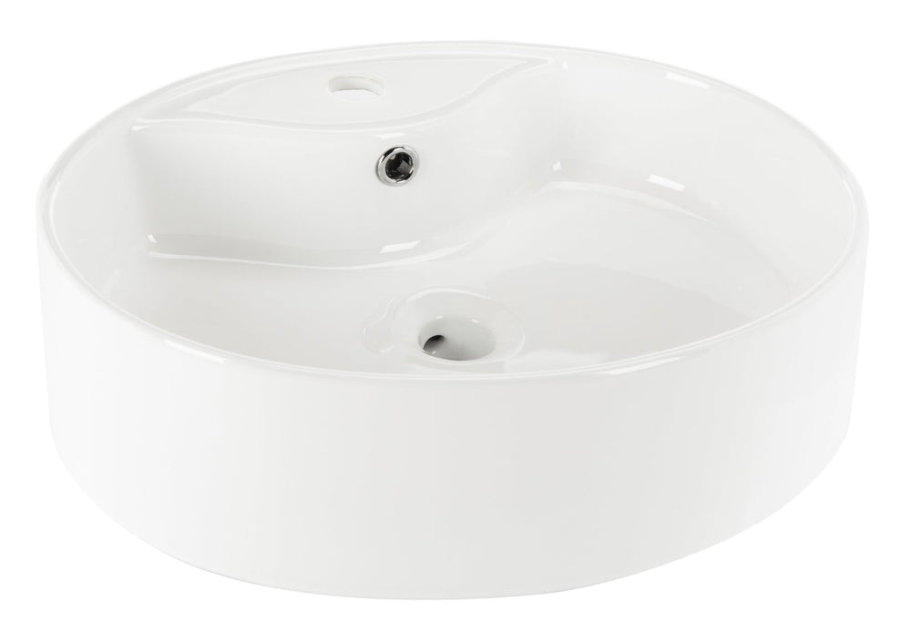 Safavieh BROOK Porcelain Vessel Sink - Elegant 20" Oval Design with Overflow Drain for Modern Bathrooms BSK5401A