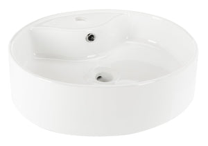 Safavieh BROOK Porcelain Vessel Sink - Elegant 20" Oval Design with Overflow Drain for Modern Bathrooms BSK5401A