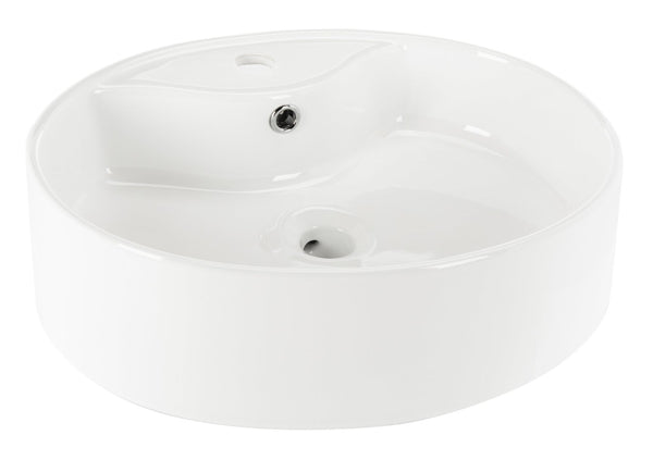 Safavieh BROOK Porcelain Vessel Sink - Elegant 20" Oval Design with Overflow Drain for Modern Bathrooms BSK5401A