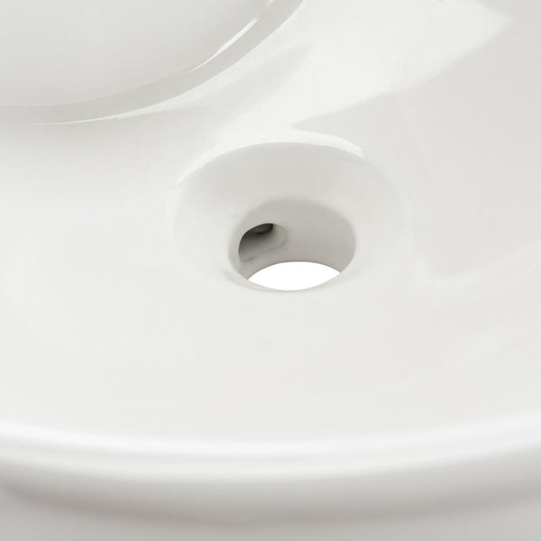 Safavieh KAI Porcelain Ceramic Round Vessel Sink – Elegant 20" Bathroom Sink with Overflow Drain & Durability BSK5403A