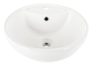 Safavieh KAI Porcelain Ceramic Round Vessel Sink – Elegant 20" Bathroom Sink with Overflow Drain & Durability BSK5403A