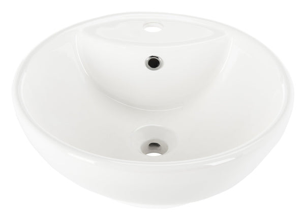 Safavieh KAI Porcelain Ceramic Round Vessel Sink – Elegant 20" Bathroom Sink with Overflow Drain & Durability BSK5403A