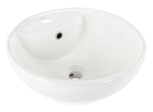 Safavieh KAI Porcelain Ceramic Round Vessel Sink – Elegant 20" Bathroom Sink with Overflow Drain & Durability BSK5403A