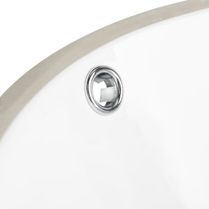 Safavieh NERIDA Porcelain Round Undermount Bathroom Sink - 17-Inch, Modern Design, Easy-Clean Glazed Finish BSK5404A