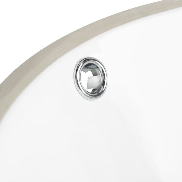 Safavieh NERIDA Porcelain Round Undermount Bathroom Sink - 17-Inch, Modern Design, Easy-Clean Glazed Finish BSK5404A