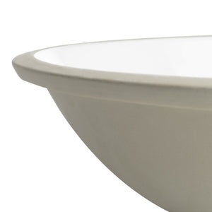 Safavieh NERIDA Porcelain Round Undermount Bathroom Sink - 17-Inch, Modern Design, Easy-Clean Glazed Finish BSK5404A
