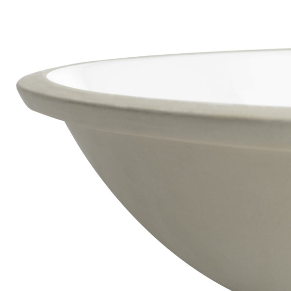 Safavieh NERIDA Porcelain Round Undermount Bathroom Sink - 17-Inch, Modern Design, Easy-Clean Glazed Finish BSK5404A