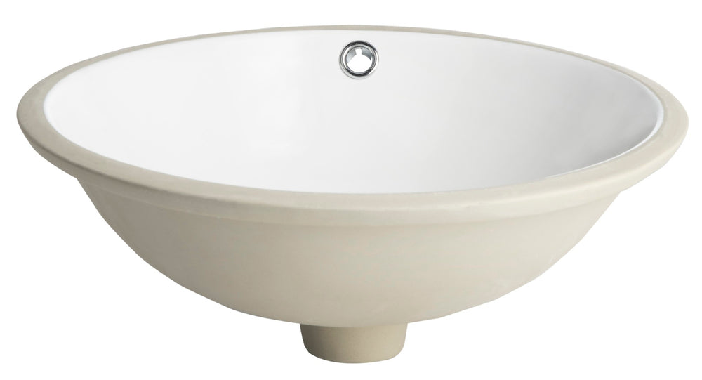 Safavieh NERIDA Porcelain Round Undermount Bathroom Sink - 17-Inch, Modern Design, Easy-Clean Glazed Finish BSK5404A