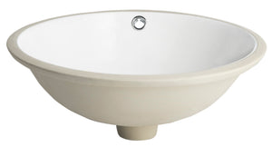 Safavieh NERIDA Porcelain Round Undermount Bathroom Sink - 17-Inch, Modern Design, Easy-Clean Glazed Finish BSK5404A