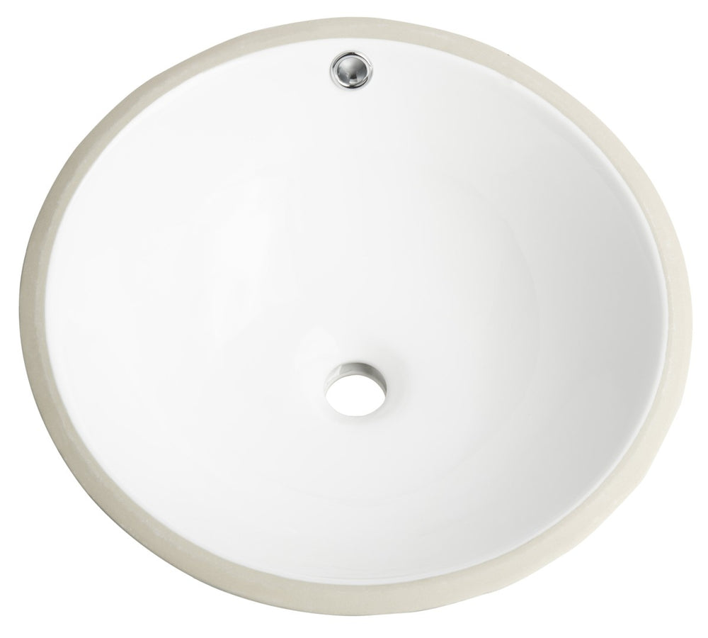 Safavieh NERIDA Porcelain Round Undermount Bathroom Sink - 17-Inch, Modern Design, Easy-Clean Glazed Finish BSK5404A