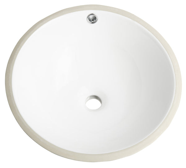 Safavieh NERIDA Porcelain Round Undermount Bathroom Sink - 17-Inch, Modern Design, Easy-Clean Glazed Finish BSK5404A