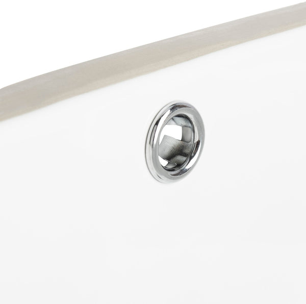 Safavieh SEATON Porcelain Ceramic 18.5" Rectangular Undermount Bathroom Sink with Overflow Drain – Elegant Design! BSK5405A