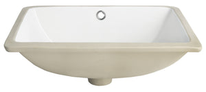 Safavieh SEATON Porcelain Ceramic 18.5" Rectangular Undermount Bathroom Sink with Overflow Drain – Elegant Design! BSK5405A