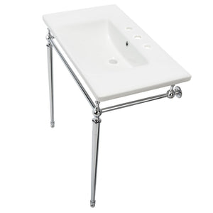 Safavieh HAMILTON Console Sink Stand – Modern 28" Chrome Wall-Mount for Elegant & Functional Bathroom Upgrade SKC4228C