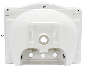 Safavieh Faris 24-inch Square Bathroom Sink Basin With Three Holes - Elegant White Pedestal Design For Your Home White  Bsk5422a