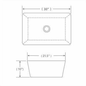Safavieh PIRA Farmhouse Porcelain Ceramic Kitchen Sink – 30" Apron-Front, Durable, Glossy White Design Focal Point BSK6288A